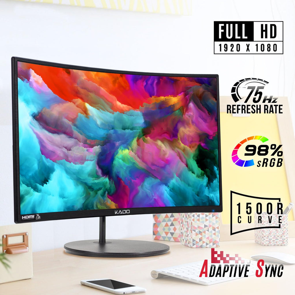 24" Curved 75Hz Computer Monitor 2-Pack D5447
