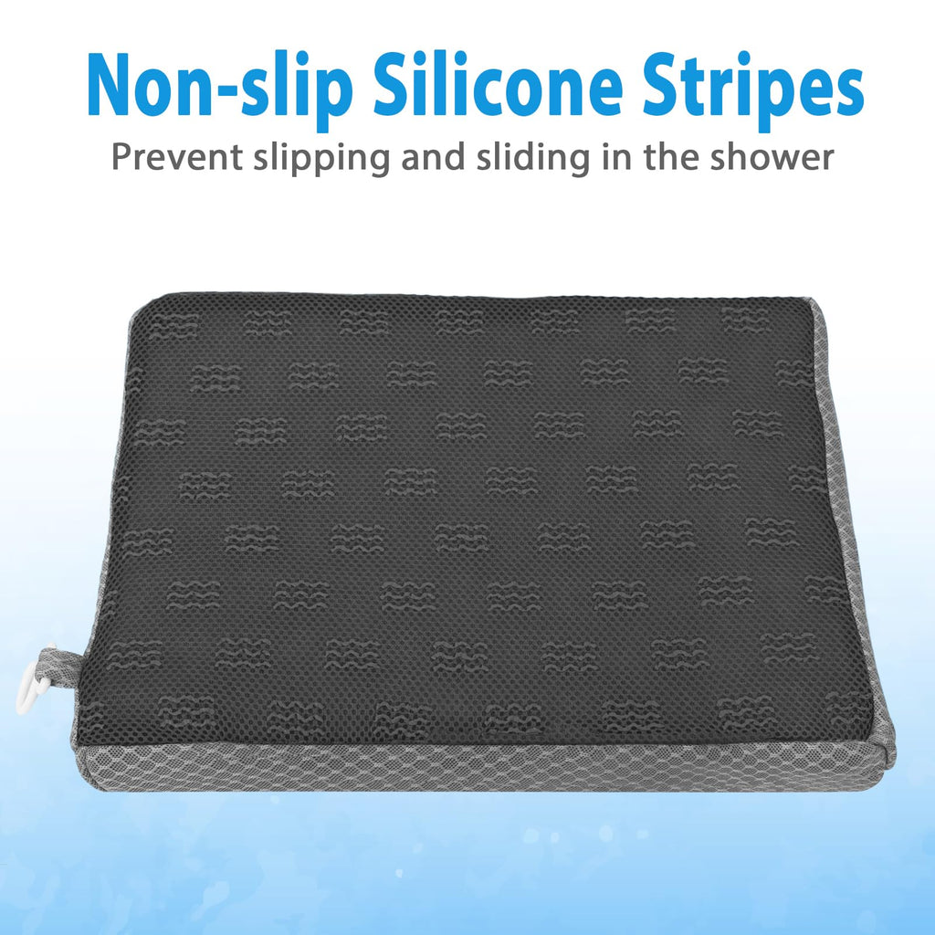 Shower Seat Cushion Non-Slip Washable Gray K171