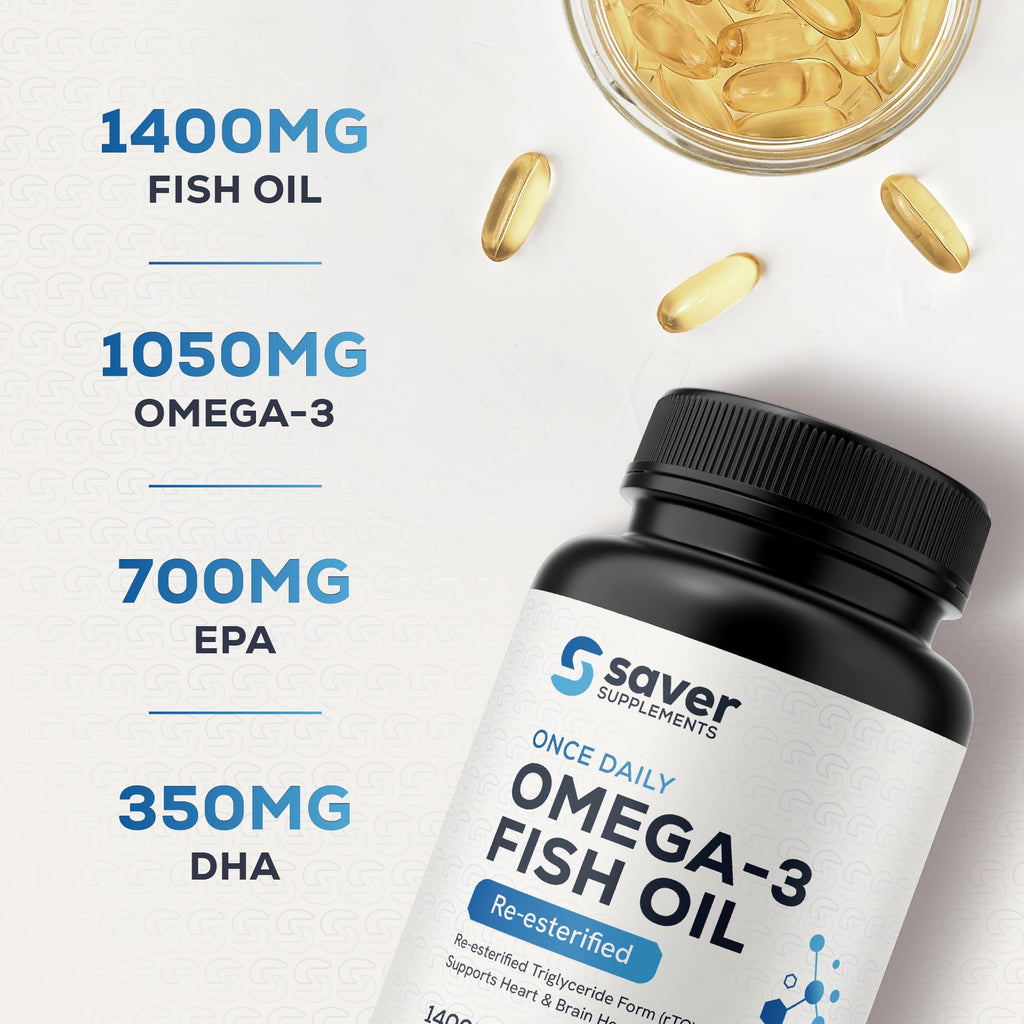 Omega 3 Fish Oil 1400 mg 60 Softgels B247