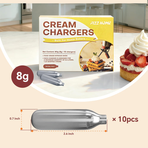 10-Pack 8g N2O Cream Chargers K24521