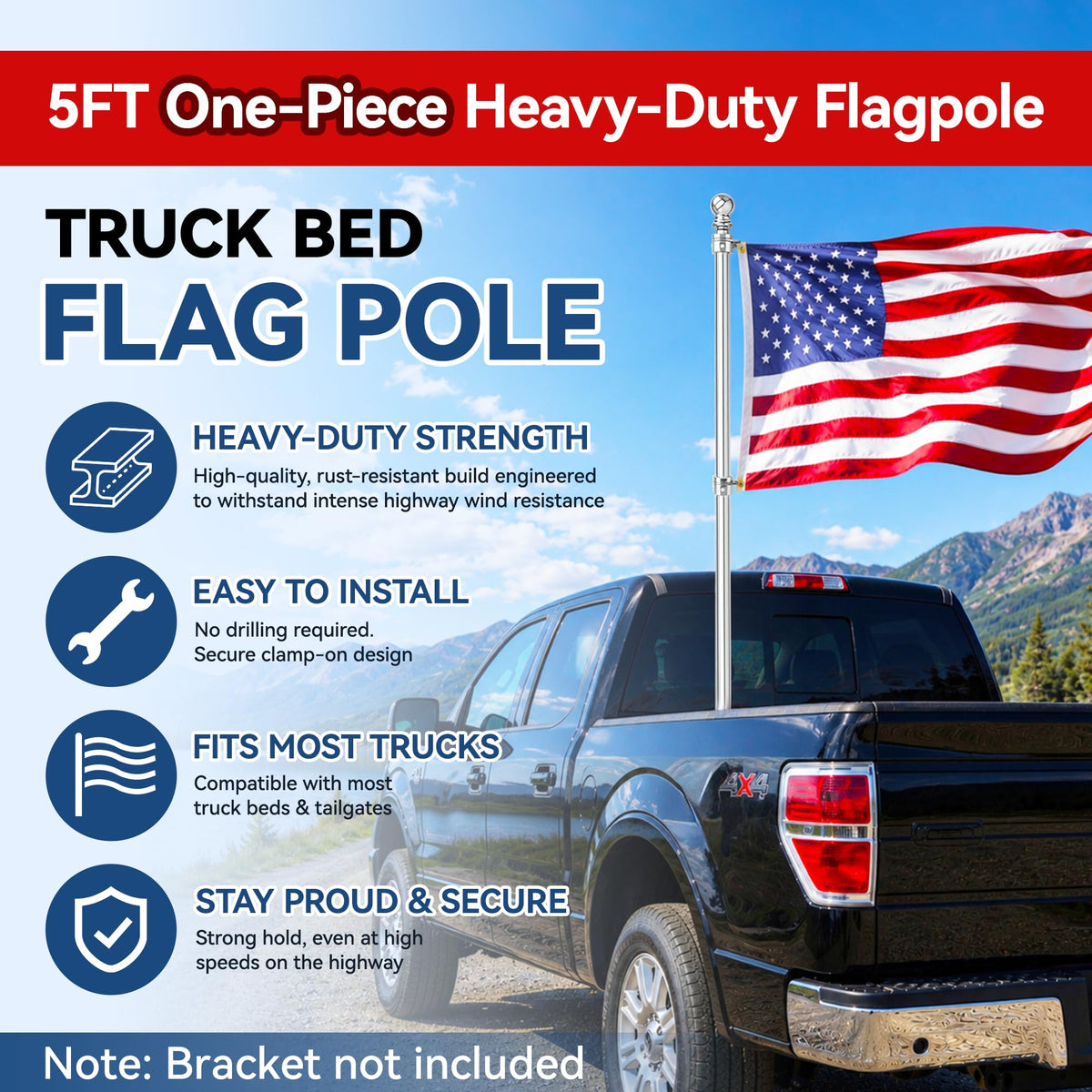 5FT One Piece Flag Pole G360098