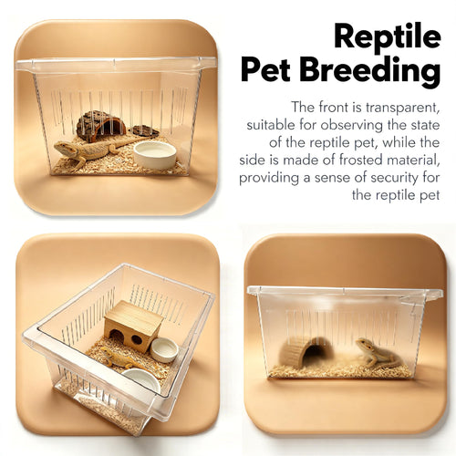 2-Tier Stackable Reptile Enclosure with Sliding Drawer Doors Y131526