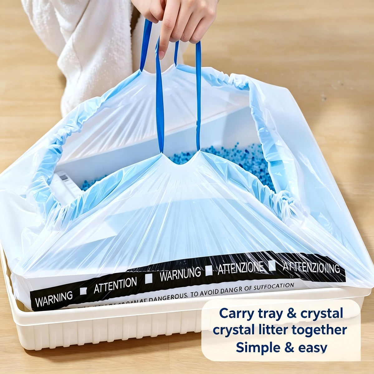 Crystal Cat Litter and Disposable Litter Trays 5 Sets F654