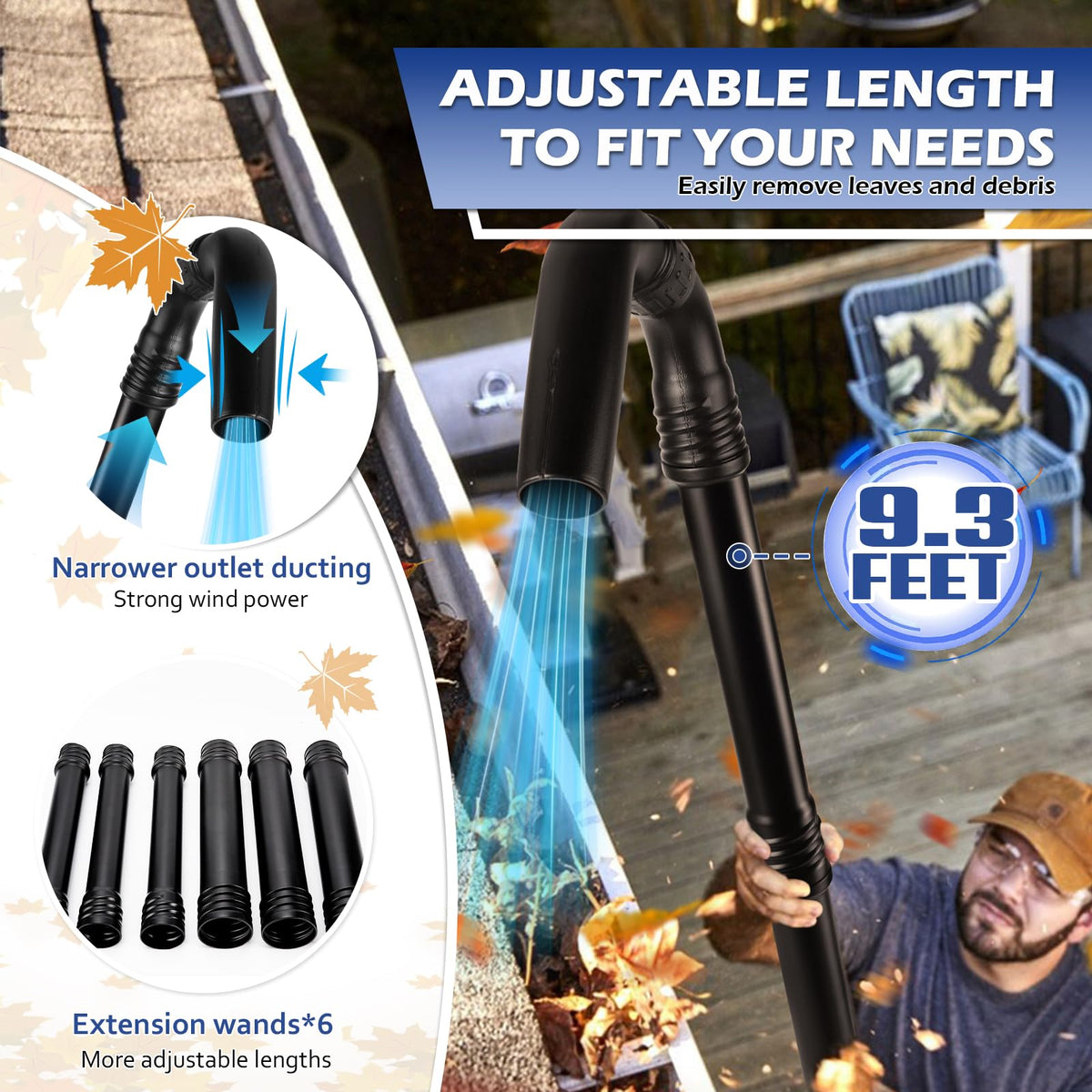 Universal Gutter Cleaning Tools for Leaf Blowers H289