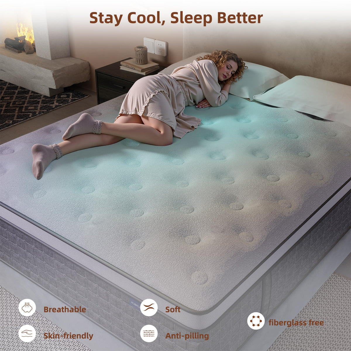 Full Size 12 Hybrid Medium Firm Memory Foam Pocket Springs Mattress D133