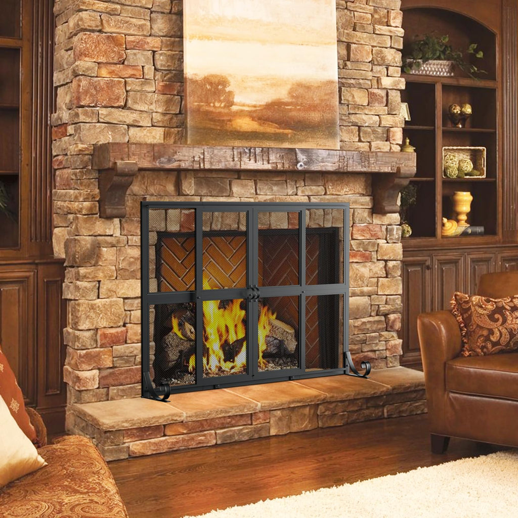 Fireplace Screen with Sliding Doors Z67143