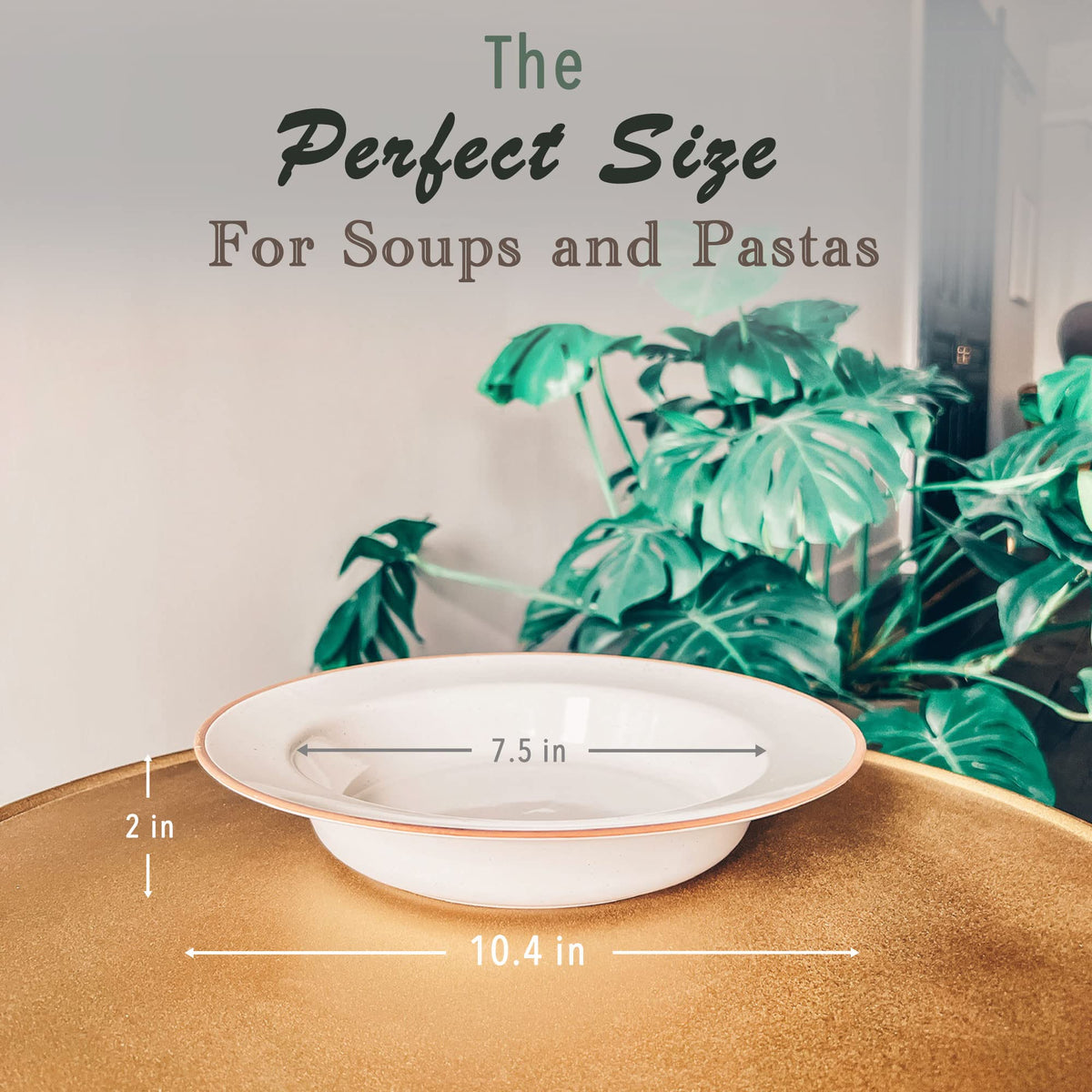 Ceramic Wide Rimmed Soup Bowl 25oz Set of 4 X934