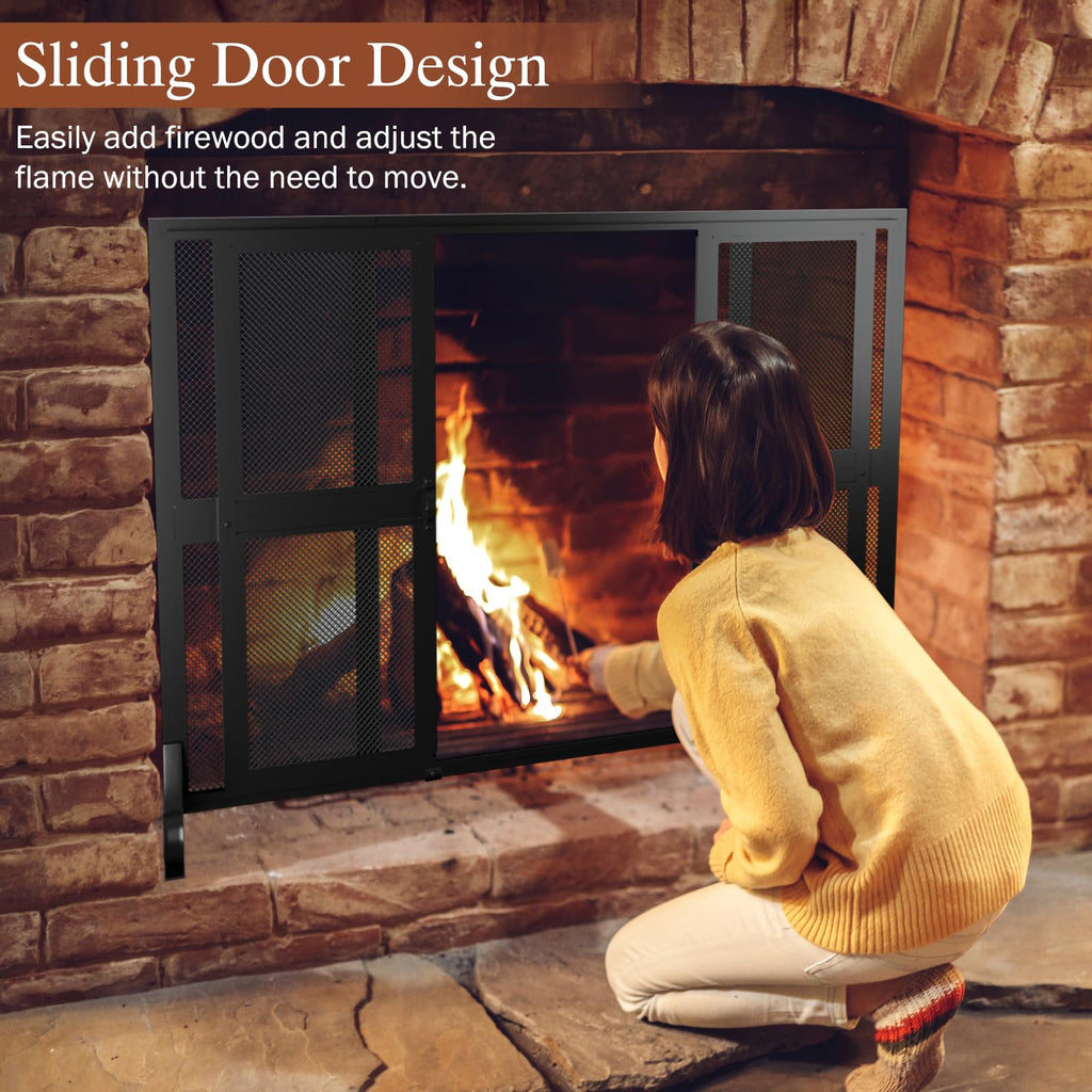 Fireplace Screen with Sliding Doors Z67143