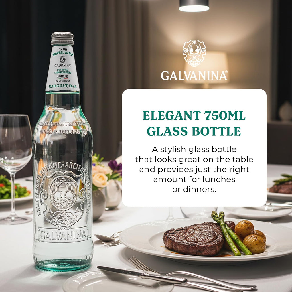 Sparkling Mineral Water 750 ml 12 Glass Bottles G4055
