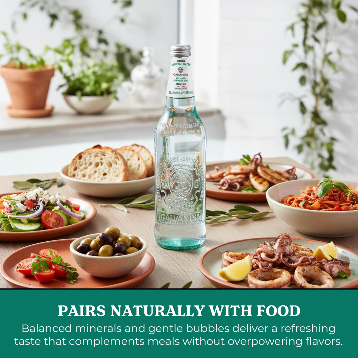 Sparkling Mineral Water 750 ml 12 Glass Bottles G4055