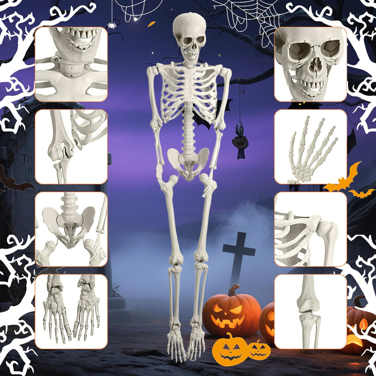 5.4FT Posable Life Size Skeleton V112375