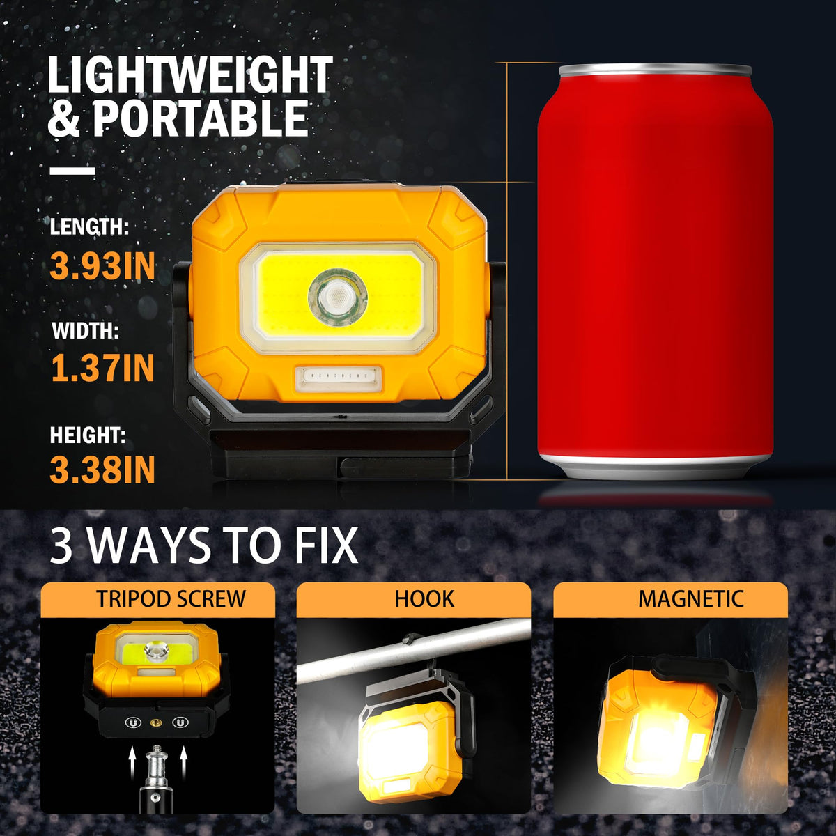 2 Pack Magnetic Rechargeable Work Light D80354