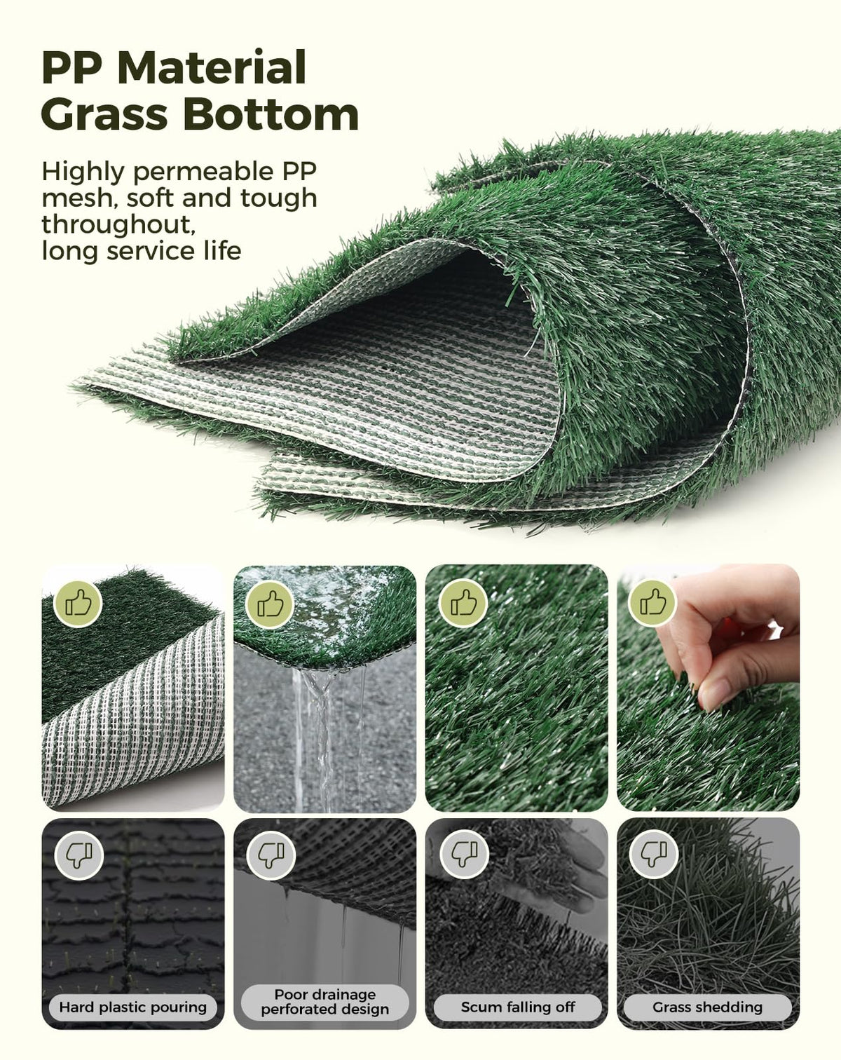 25"x20" Dog Grass Pad with Tray V4549
