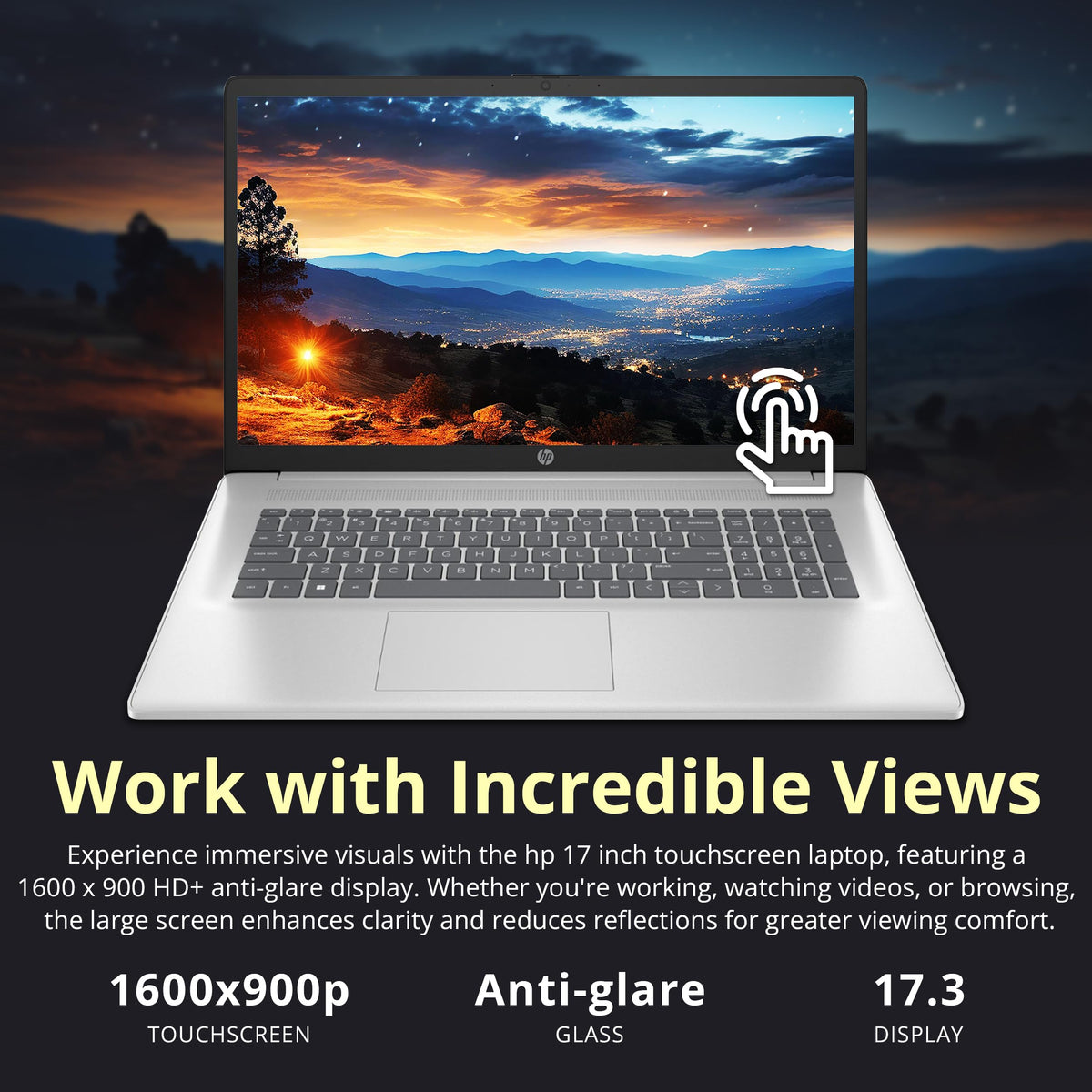 17.3" HD+ Touchscreen Laptop, AMD Ryzen 5, 16GB RAM, 1.5TB Storage, Silver I175853