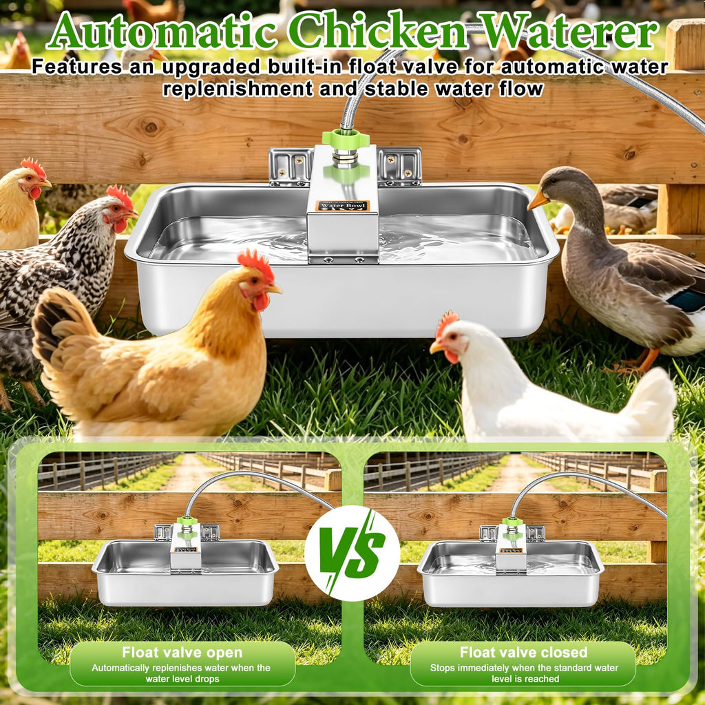 3 Gallon Stainless Steel Chicken Waterer R55101