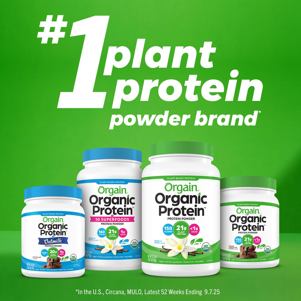 Organic Vegan 21g Protein Powder Vanilla Bean 1.02 lb F171072