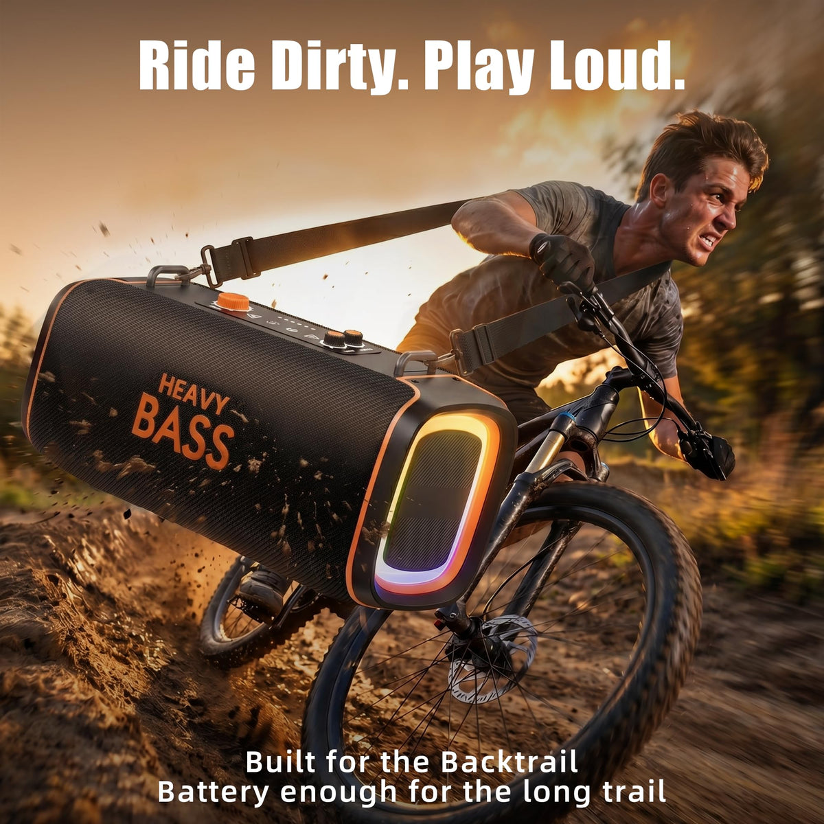 Portable Bluetooth Speaker, 120W Peak, 28-Hour Playtime C112617