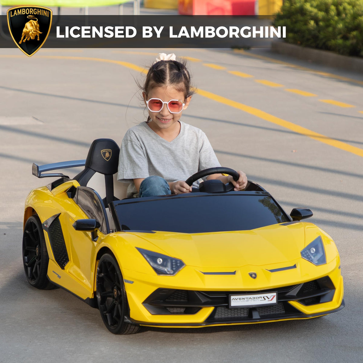 2-Seater Kids Ride on Car, 24V Electric Vehicle, Yellow G826