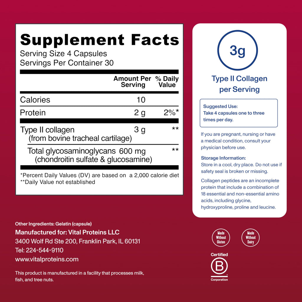 Cartilage Collagen Type II 120 Capsules D55216