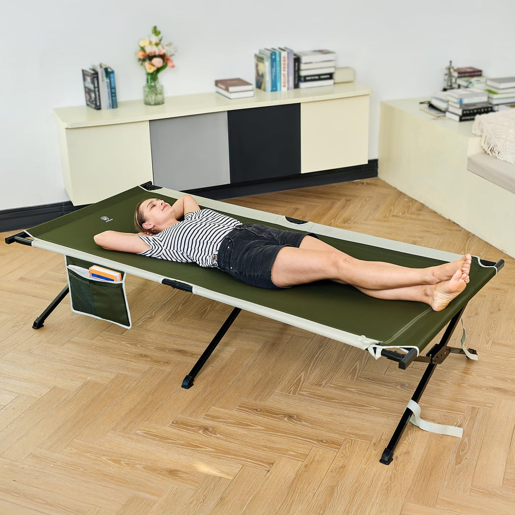 Extra Wide Folding Camping Cot with Carry Bag G191792