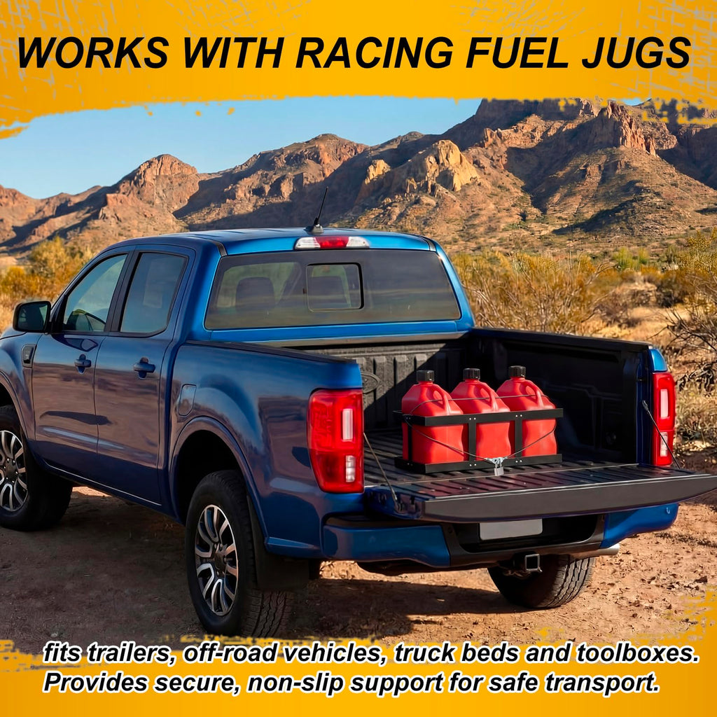 Black Iron 3 x 5-gallon Gas Can Holder L3569