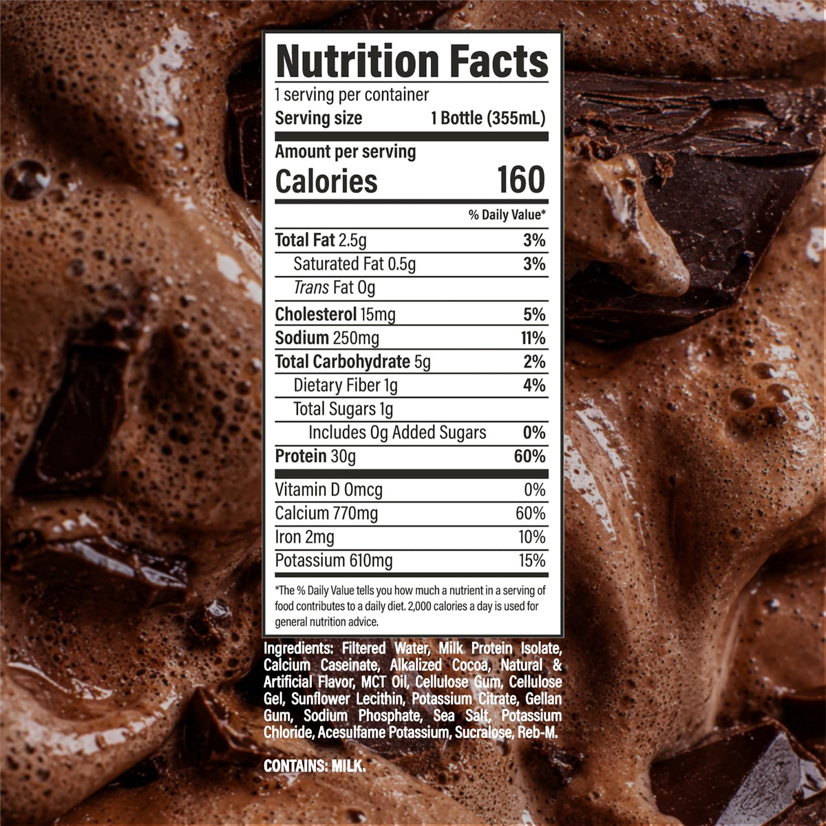 Chocolate Protein Shake 30g Whey 12 Fl Oz 12-Pack U3072