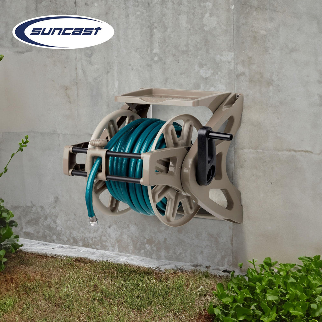 Wall-Mount Hose Reel with Storage Tray O947524