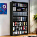Black 7 Tier Metal Media Storage Cabinet Z8349