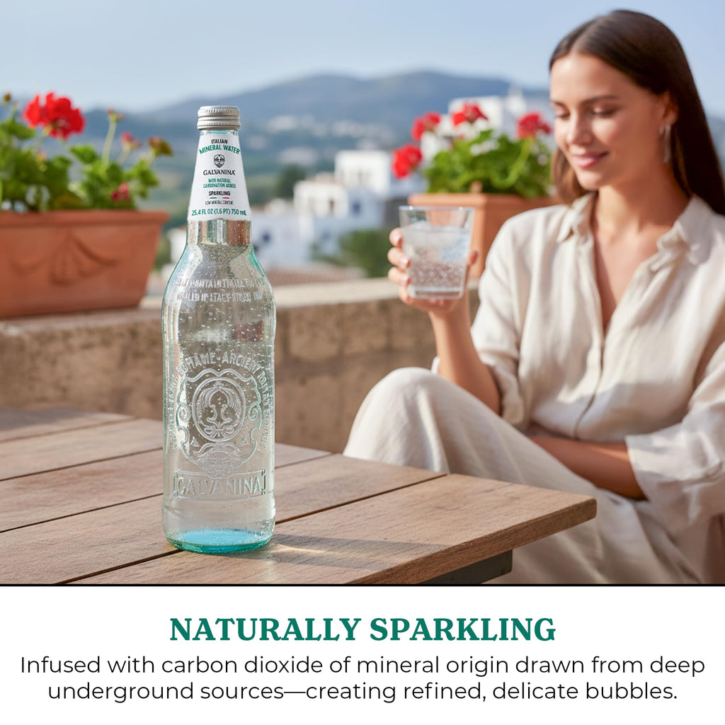 Sparkling Mineral Water 750 ml 12 Glass Bottles G4055