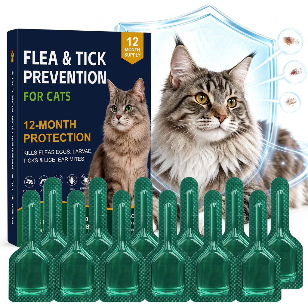 Topical Flea and Tick Preventative for Cats 9lb+ R420