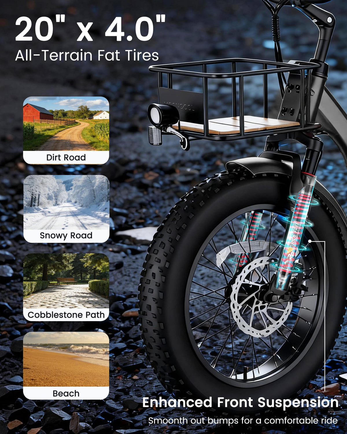 20" Fat Tire 7 Speed Folding Electric Trike R709003